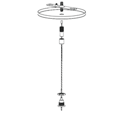 5" Canopy w/48" Adjustable Cable Support (single)